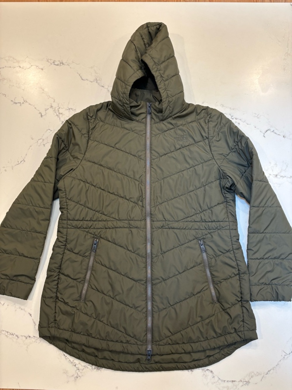 Women’s XL North Face Tamburello Parka Fall/Winter Jacket Hooded Olive Green